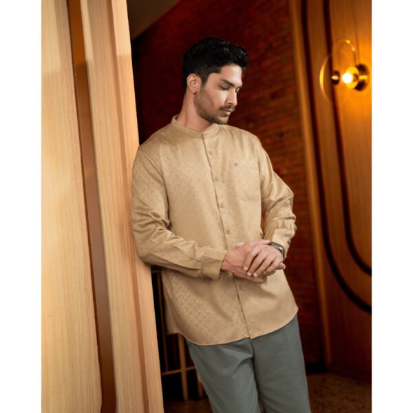 AS SAFWA Baju Kemeja Koko Kemko KM80 L/S - ZAFRAN Lengan Panjang