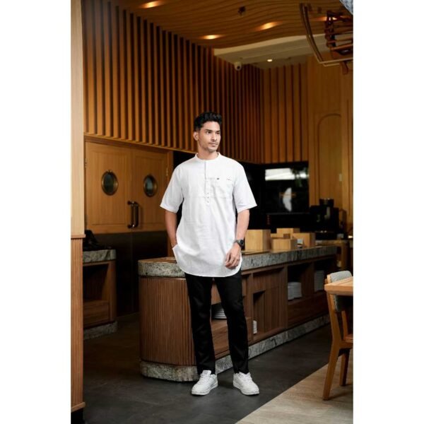 AS SAFWA Baju Koko Kurta Putih K169 Pd - Ardal Lengan Pendek