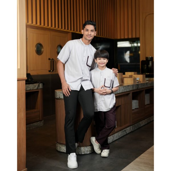 AS SAFWA Kemeja Koko KM93 S/S - Azlan Set Couple